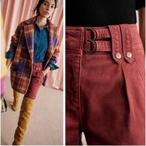 Sezane Leon Trousers Lie De Vin - Size 38